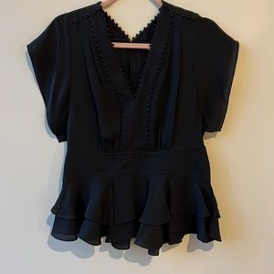 Rebecca Taylor black blouse